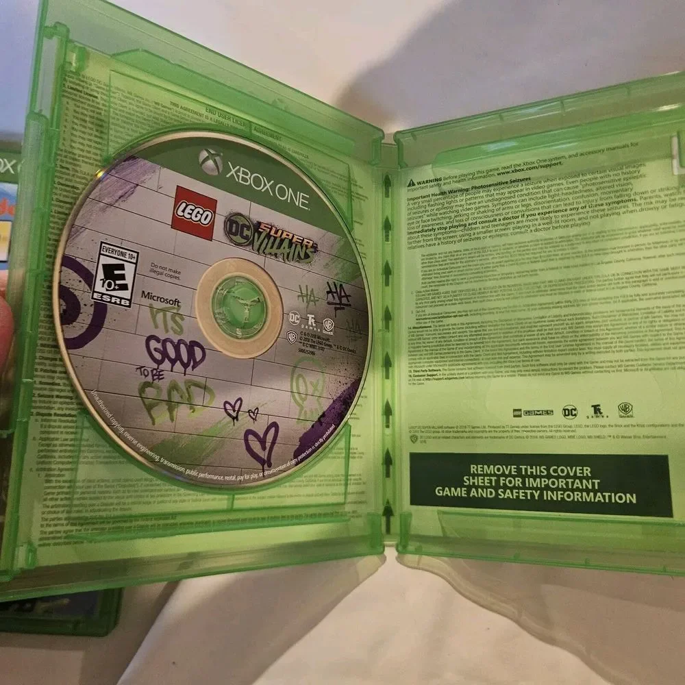 Microsoft Xbox One Nickelodeon Kart Racers‎ & Lego Dc Super Villians Games Euc
